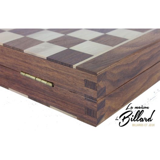 Jeu de dames marqueté et magnétique-3