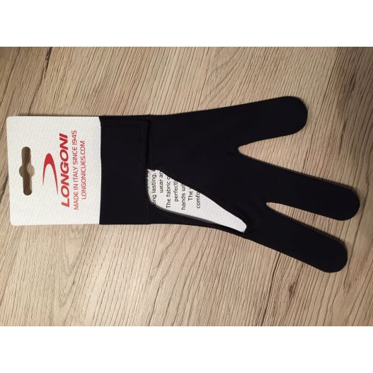 Gant noir Longoni poignet velcro  (pour main Gauche)-1
