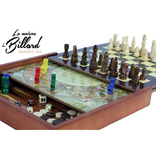 Coffret 5 jeux en bois Vintage - Style 1930-1