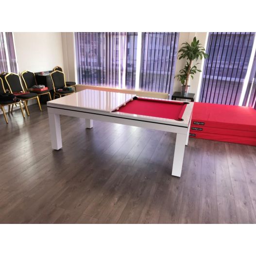 billard Novea, convertible en table, Blanc brillant + 20 autres coloris-1