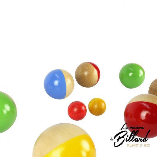 Boule de pétanque en bois, fabrication française-1