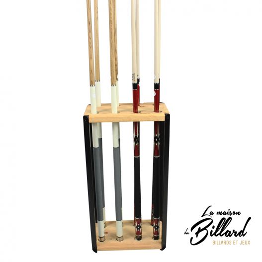 Porte-queue en bois massif à poser au sol-0