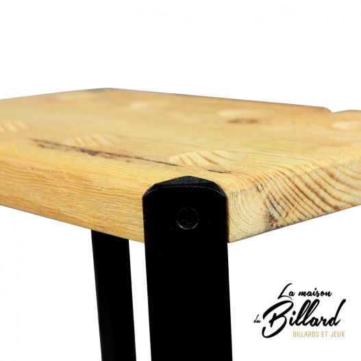 Porte-queue en bois massif à poser au sol-3