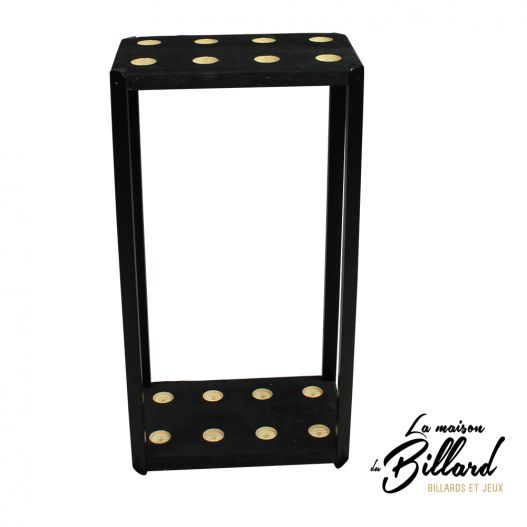 Porte-queue de billard design "Full Black" à poser au sol-1