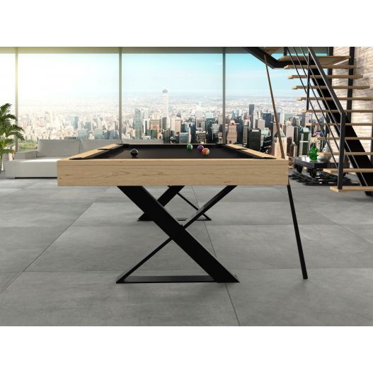 Table convertible en billard "Cross" : un design exclusif-1
