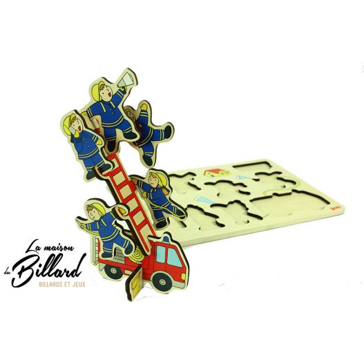 Puzzle éducatif 2 en 1 pompiers à empiler-3