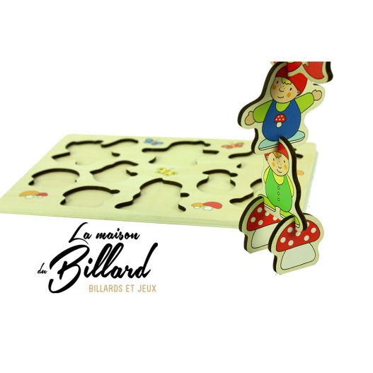 Puzzle en bois bébé et premier âge "Les lutins acrobates"-4
