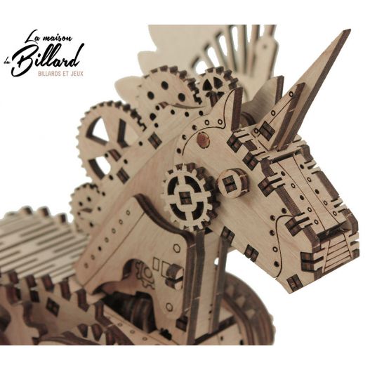 Puzzle 3D Licorne mécanique "S" : le puzzle adulte qui se transforme en jouet féérique-3