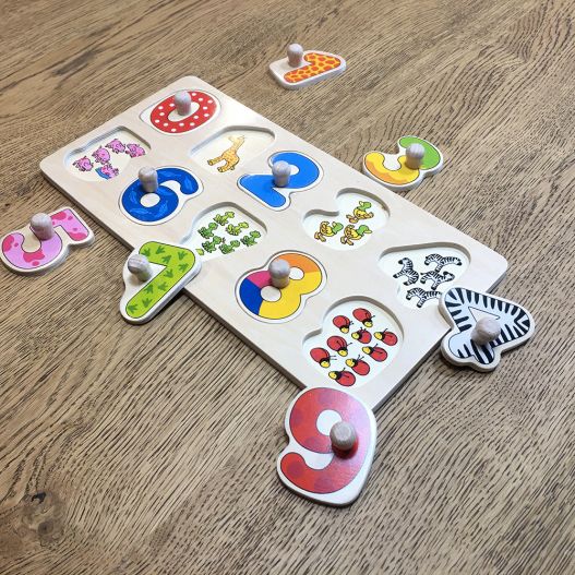 Puzzle chiffres : Le jouet en bois pour apprendre à compter-1