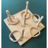Jeu d'exterieur en bois, anneaux quilles pour les enfants