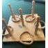 Jeu d'exterieur en bois, anneaux quilles pour les enfants