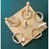 Jeu d'exterieur en bois, anneaux quilles pour les enfants