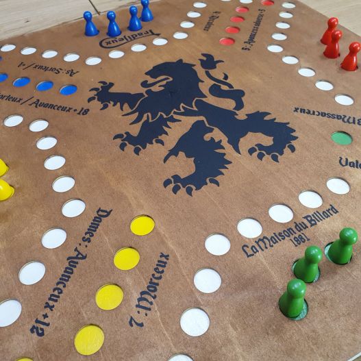 Jeu de Tock artisanal 4/6J. Les chevaux avec de la stratégie-4