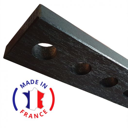 Porte queues noir fixation invisible en chêne massif-1