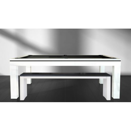 billard Novea, convertible en table, Blanc brillant + 20 autres coloris-2