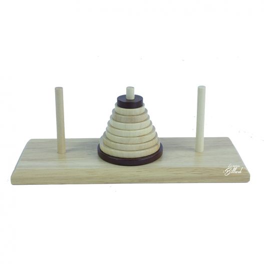 Tour de Hanoï en bois : un jeu qui allie casse-tête et tradition-0