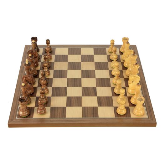 Jeu Échec Zagreb 45 cm Buis/ Acacia en Bois Massif-2