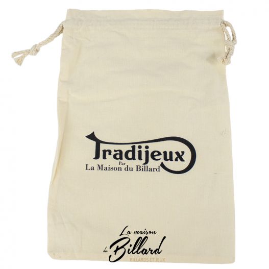 Sac en toile à cordon imprimé Tradijeux par La Maison du Billard rangement pour jeux traditionnels
