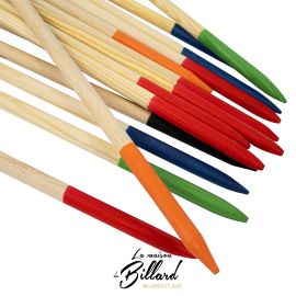Ensemble de bâtons en bois colorés pour Mikado géant – Jeu d’extérieur par La Maison du Billard