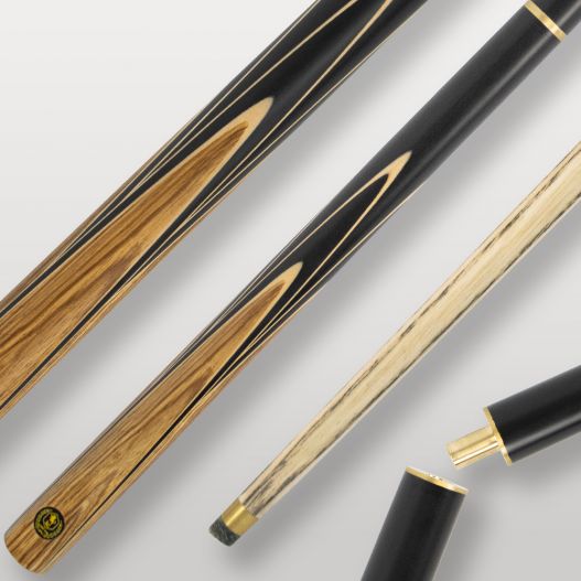 Image de couverture de la queue de billard Lord-Cue Tiger, design haut de gamme noir et bois.