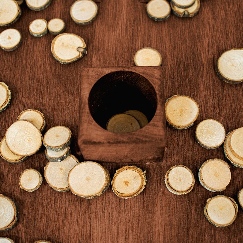 trou central du jeu de puce