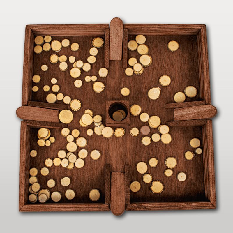 plateau du jeu de puce en bois