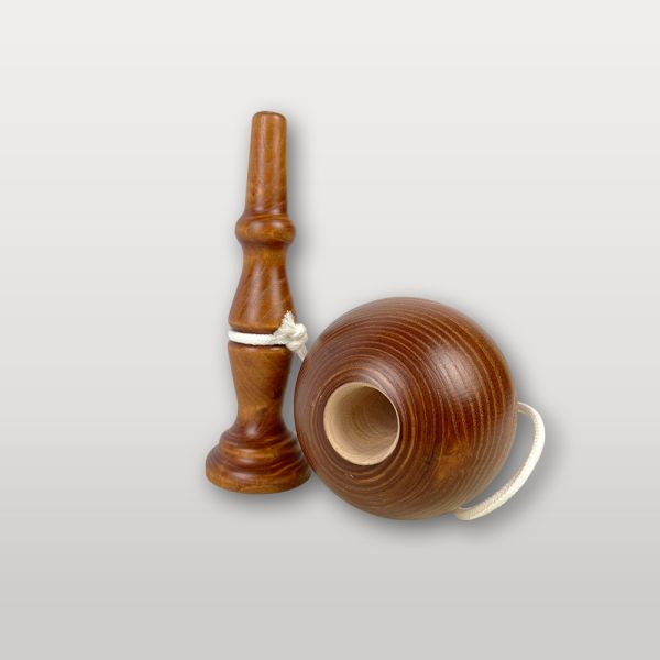 Bilboquet Bois Rustique 16 cm-1