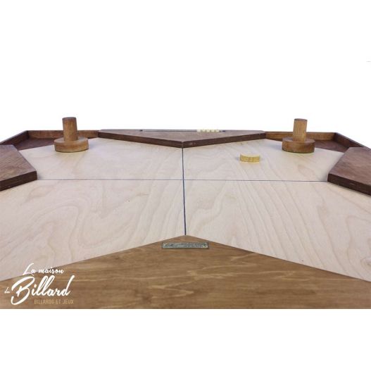 Air hockey en bois : table à glisser artisanale un jouet 100 % en bois