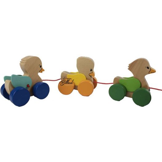 Le canard à tirer - Jouet en bois pour l'apprentissage de la marche.-1