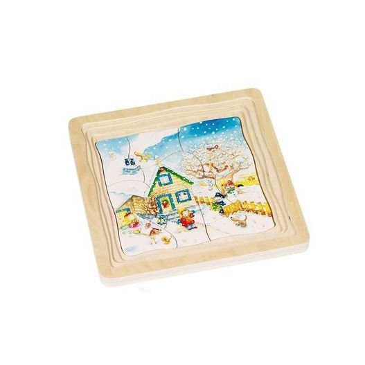 Puzzle en bois 4 saisons - Découvre les saisons de manière ludique-3