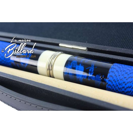 Coffret queue de billard mixte 4 parties bleue-3