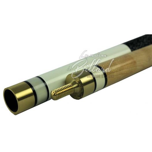 Coffret queue de billard blanche avec étui et craie-1