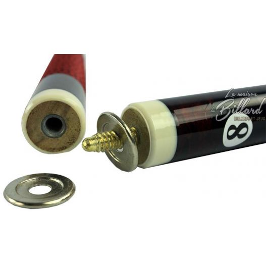 Coffret queue de billard Rouge. Modulable (taille + poids)-3