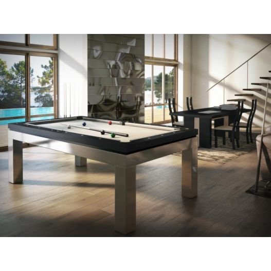 Billard New Tendance C. Inox : un billard haut de gamme en inox et bois massif-2